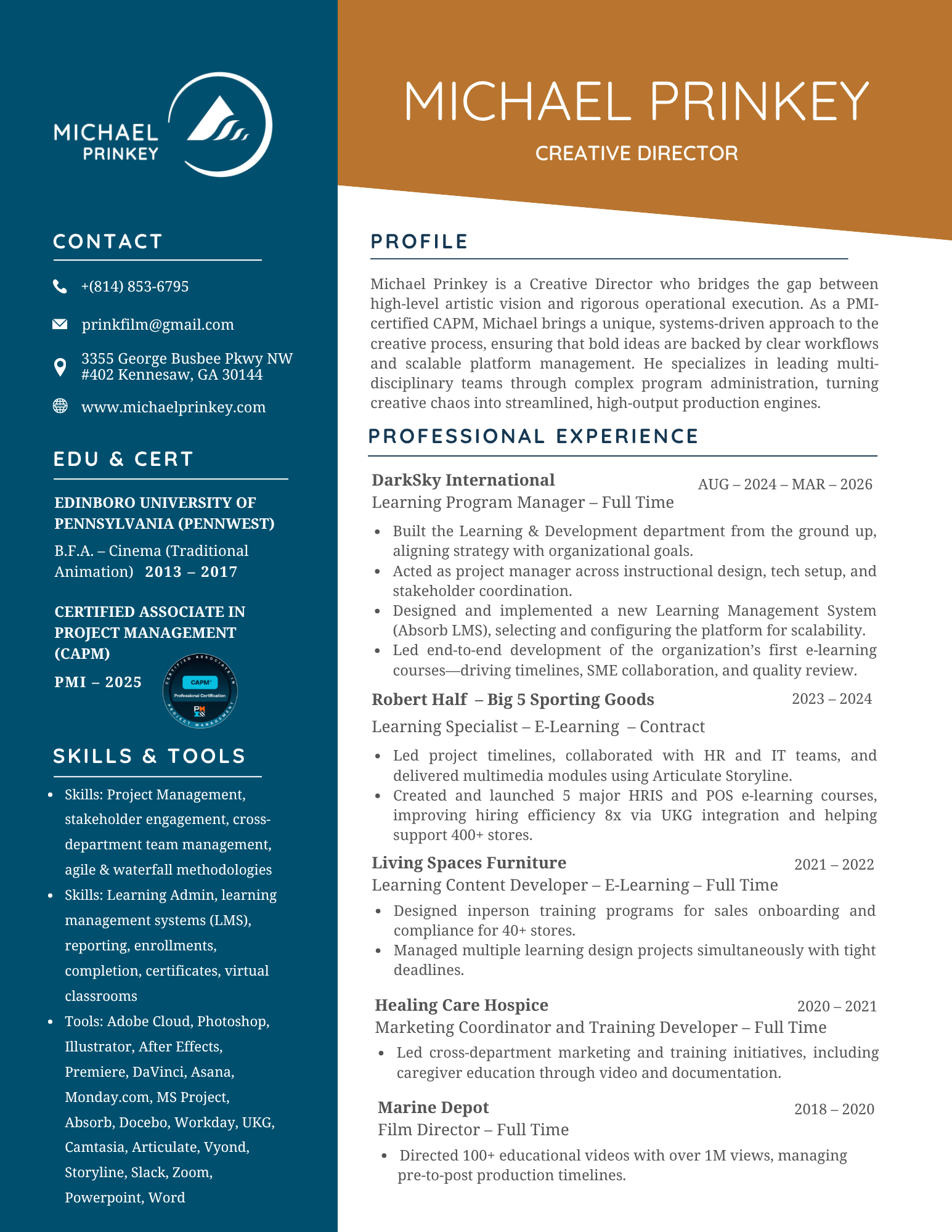 Creative Director Resume March 2026